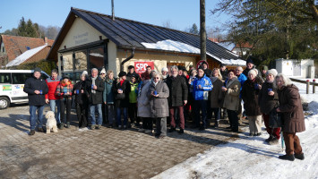 Gut gestärkt geht es hoch nach Grünsberg