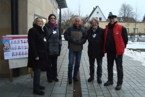 GR Jenny Nyenhuis, GR-Kandidatin Tanja Holl, stellv. Landrat Norbert Reh und die SPD-OV-Vorsitzenden Manfred Neugebauer (Schwarzenbruck) und Thomas Otto von Burgthann