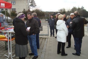 Intensive Diskussionen mit den Lindelburger Bürgern