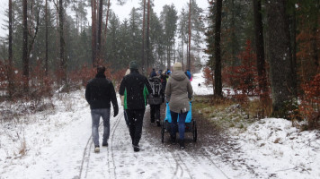 Schneetreiben im Faberwald