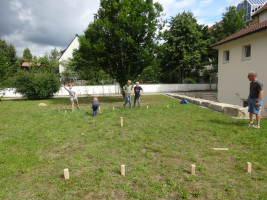 Das Kubb Spielfeld