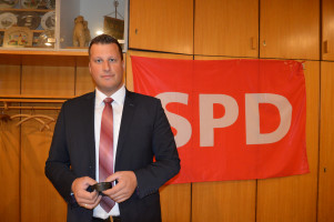 Sebastian Legat überzeugte die Mitglieder des SPD Ortsvereins von seinen Ideen über die Weiterentwicklung der Gemeinde