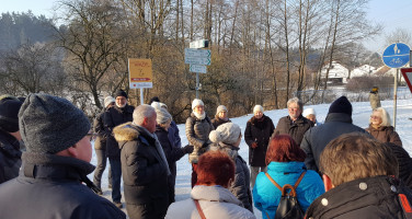 stellv. Vorsitzender Manfred Neugebauer begrüßt die Wandergruppe