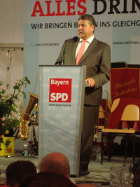 Sigmar Gabriel bei seiner Rede