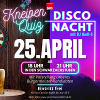Kneipenquiz und Disconacht in den Schwarzachstuben