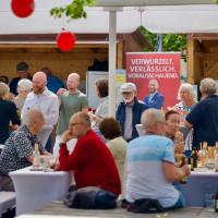 Martin Glienke im Gespräch am Plärrerfest